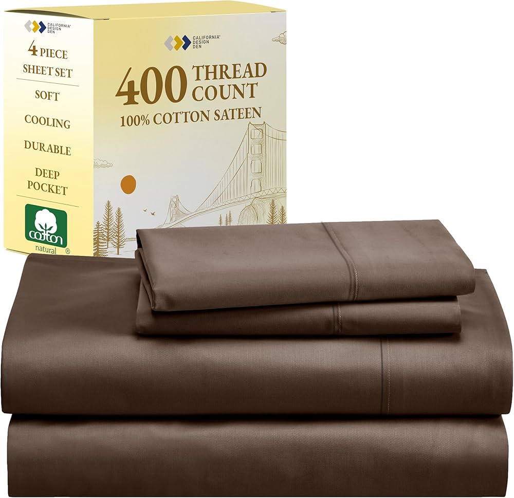 California Design Den Brown Full Size Sheet Set - Chocolate Brown