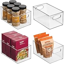 Mdesign Plastic Kitchen Organizer - Storage Holder Bin With Handles For Pantry