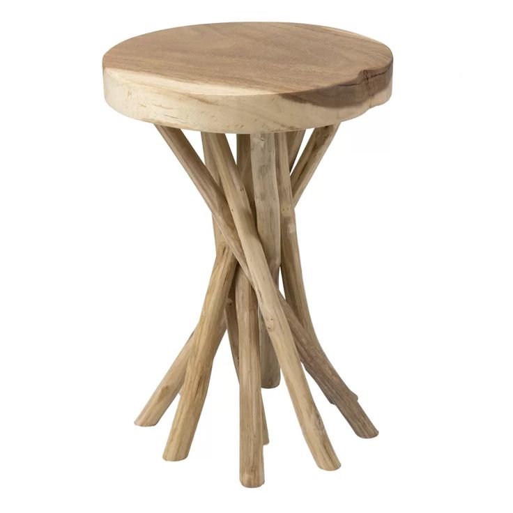 Sand Stable Selah Solid Wood Pedestal End Table