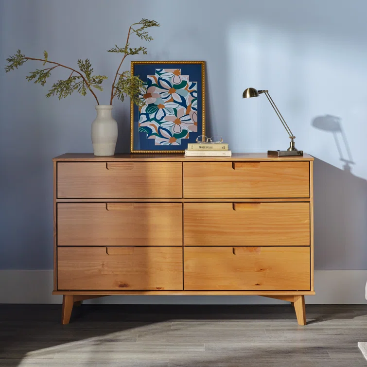 Mercury Row Yarber 6 Drawer Solid Wood Double Dresser