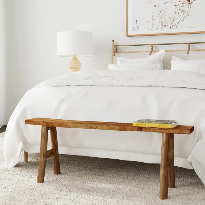 Sand Stable Santorini Solid Wood Entryway Bench