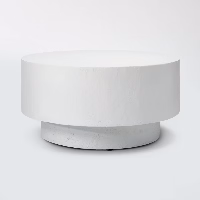 32" Arbon Coffee Table White - Threshold™ Designed With Studio Mcgee: No Assembly, Pedestal Base, Painted Finish