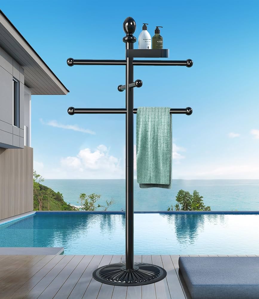 Pool Outdoor Towel Rack