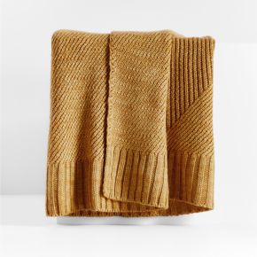 Sweater Knit 70x55 Tupelo Honey Yellow Throw Blanket