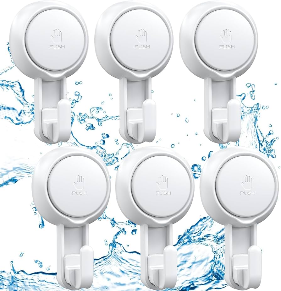 Luxear Suction Hooks Powerful Suction Cup Hooks Vacuum Suction Holder Heavy Duty Shower Suction Hooks Glass Door Window Christmas Wreath Hanger Waterproof Suction Hanger For Bathroom Kitchen-6pack : Home & Kitchen