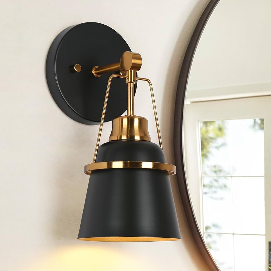 Gepow Black Gold Wall Sconces