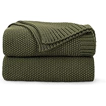 Cozecube Olive Green Throw Blanket For Bed