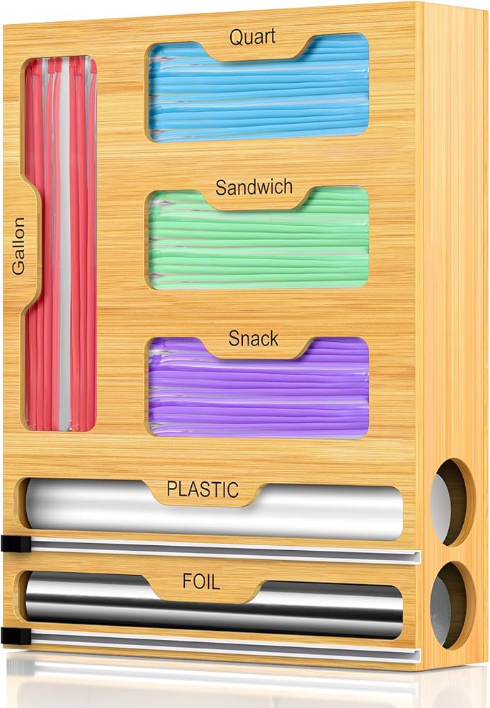 Lawmoliw Bag Storage Organizer For Kitchen Drawer