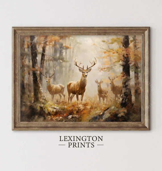 Printable Deer In The Forest Wall Art
