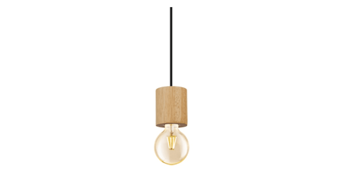 Eglo 99078a Turialdo 4" Wide Wood Mini Pendant