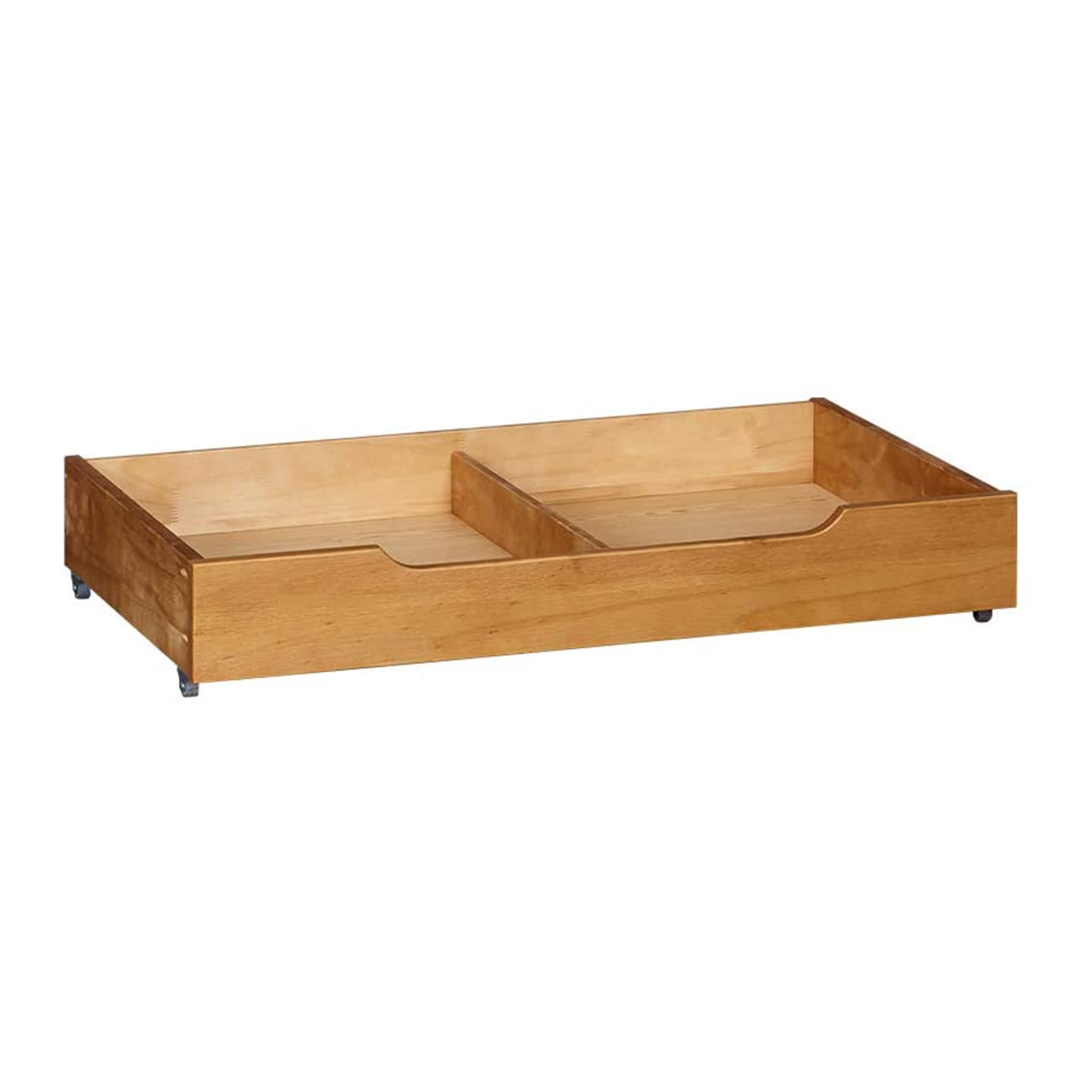 Musehomeinc Solid Wood Under Bed Storage Drawer With 4-wheels For Bedroom