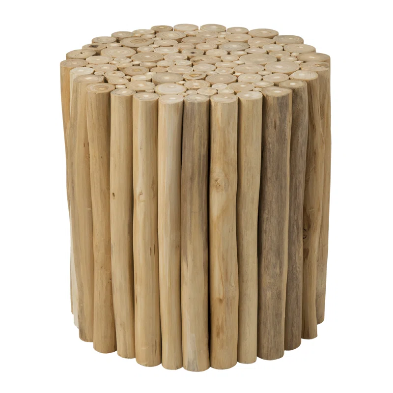 Birch Lane Amhold Solid Wood Drum End Table
