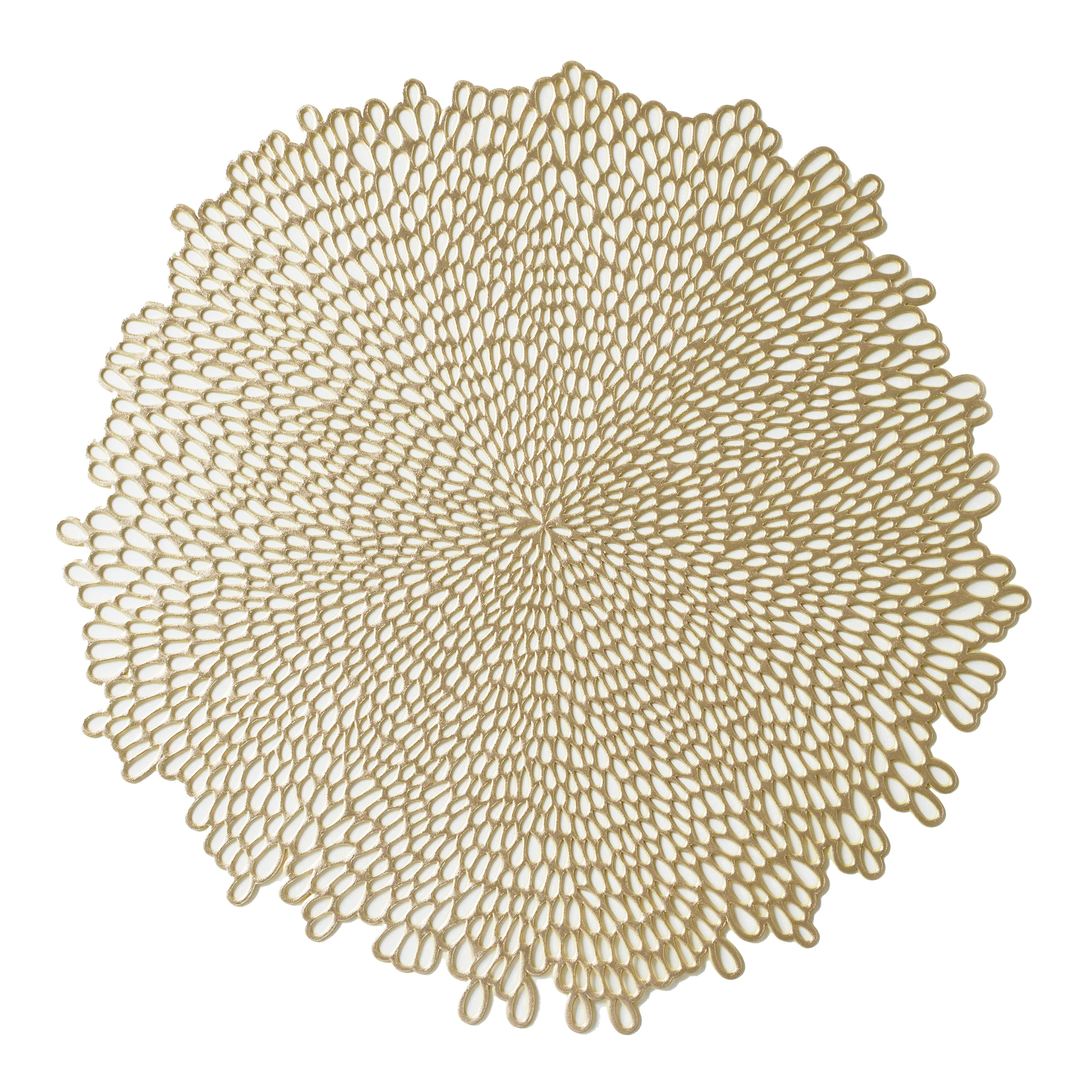 Mainstays Blossom Pressed Vinyl Table Placemat Gold 15.25" X 15.5"