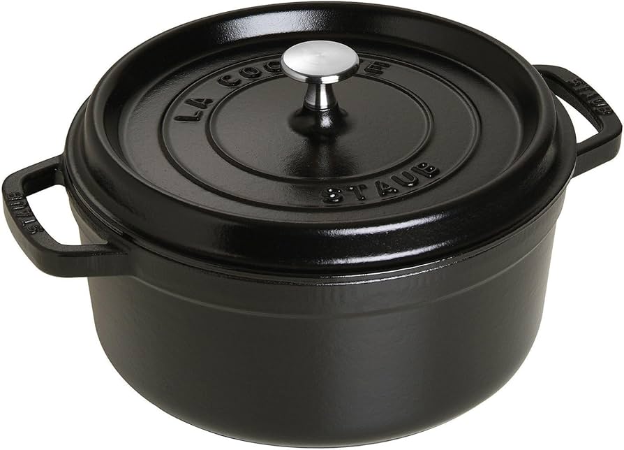 Staub Cast Iron Dutch Oven 4-qt Round Cocotte