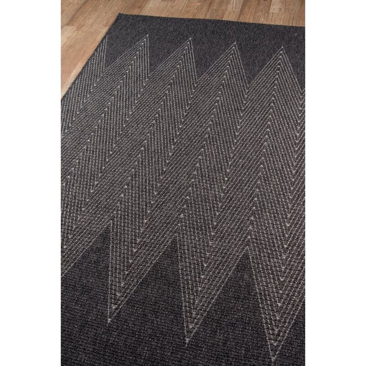 Antigua Chevron Charcoal Indooroutdoor Area Rug