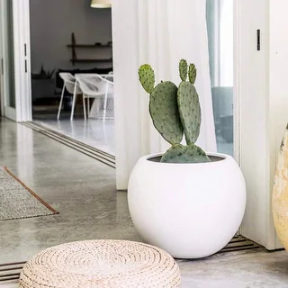 Fiberstone Modern Sphere Planter For Indoor/outdoor - Bed Bath & Beyond - 31286356