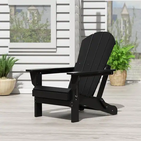 Adirondack Chairs Polytrends Laguna Weather Resistant Outdoor Patio Folding Adirondack Chairs (set Of 4) - Bed Bath & Beyond - 30759114
