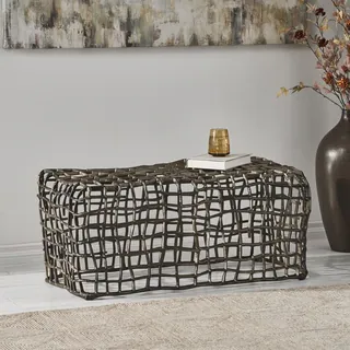 Engel Contemporary Handcrafted Aluminum Bench By Christopher Knight Home - Bed Bath & Beyond - 29126580