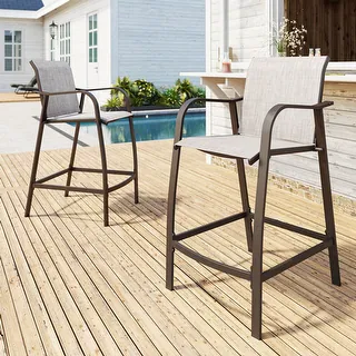 Crestlive Products Outdoor Counter-height Bar Stools (set Of 2) - See The Description - Bed Bath & Beyond - 31584777