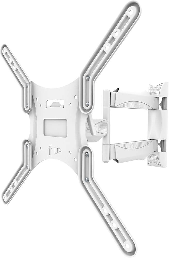 Tv Wall Mount For 26-55" Tvs | Articulating Arm With 19" Of Extension | Up To 135° Swivel | Easy Tilt Design | 5" Offset | Vesa Compatible Tv Bracket | Heavy-duty Steel | White : Electronics