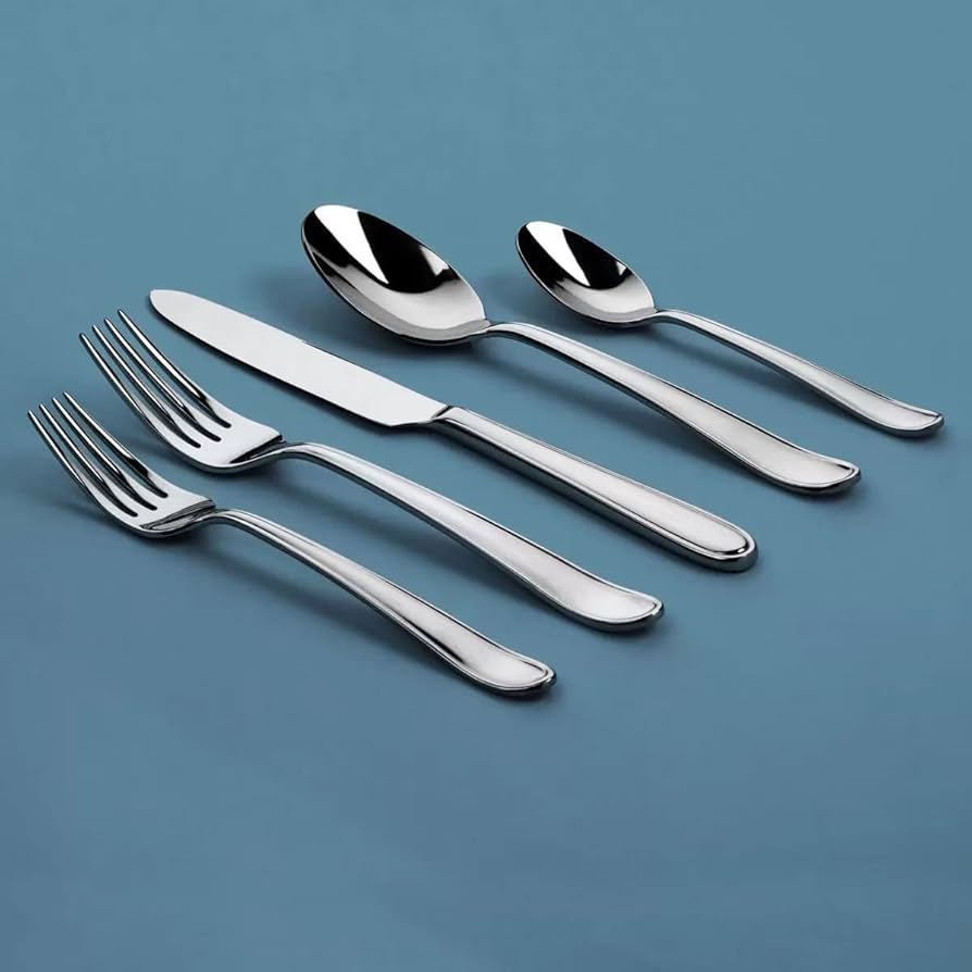 Gourmet Settings I Melody Collection I 20-piece Flatware Set I 18/10 Stainless Steel: Home & Kitchen