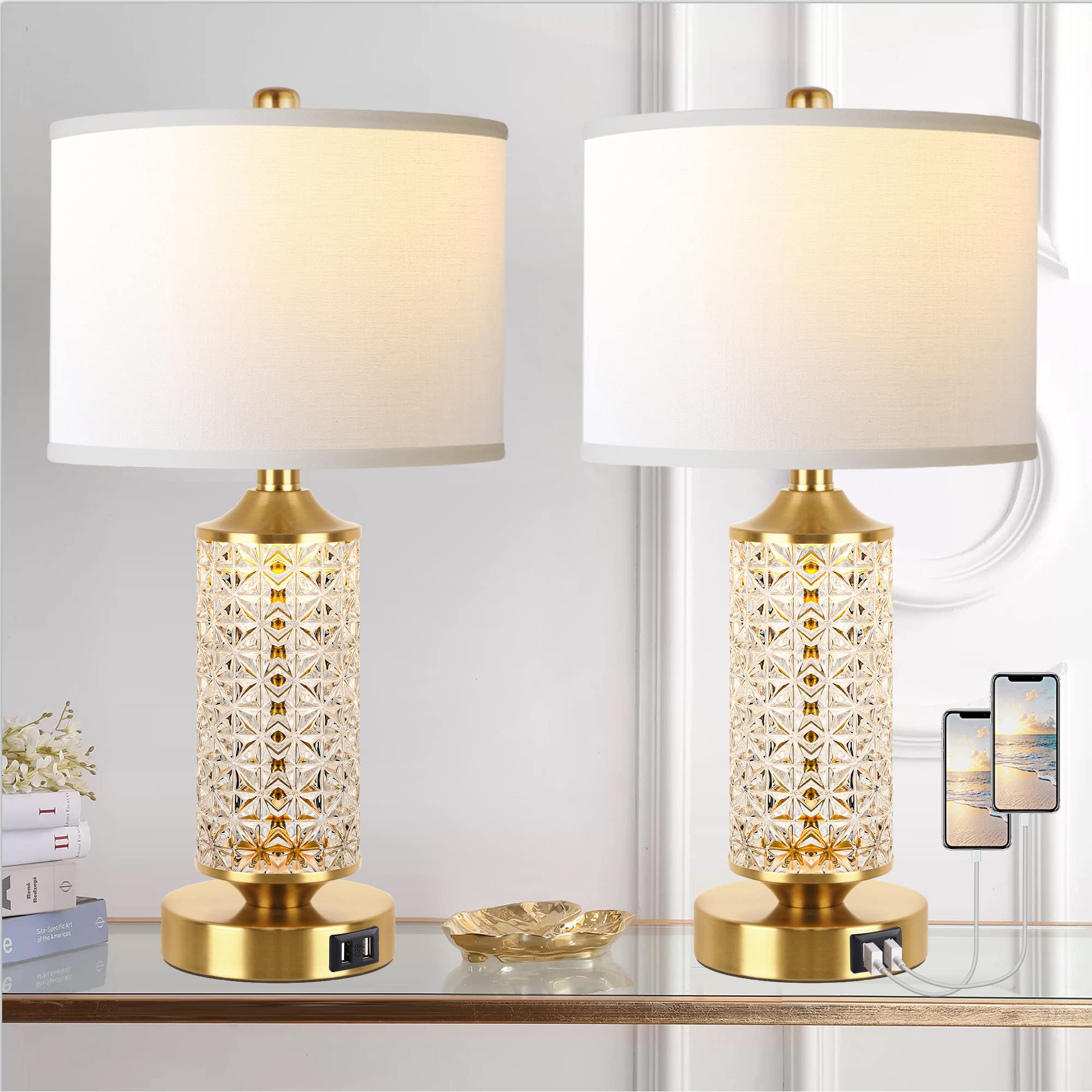 Dimable Nightstand Table Lamps 