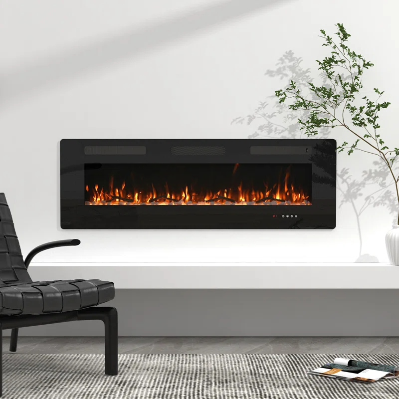 Latitude Run Adriean Wall Mounted Electric Fireplace