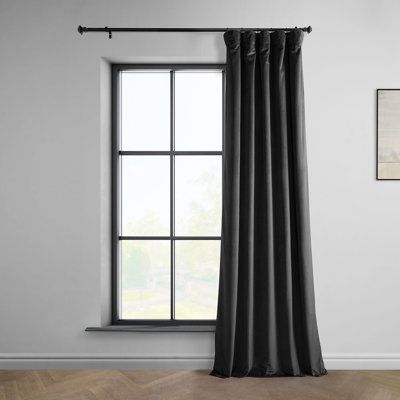 Allmodern Matra Plush Velvet Curtains For Bedroom Room Darkening Curtains For Living Room Window Single Panel