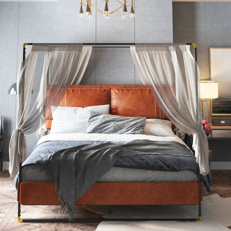 17 Stories Low Profile Canopy Bed