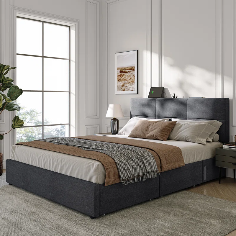 Latitude Run Upholstered Bed Queen Size