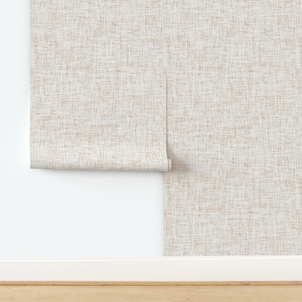 Bisque Beige Linen Wallpaper