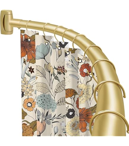 Ynl Curved Shower Curtain Rod 35-82in(2.9-6.8ft)