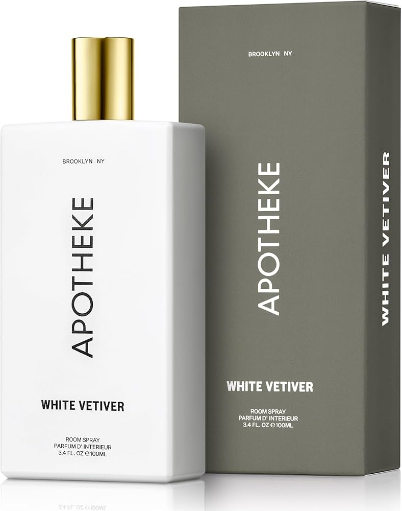Apotheke Air Freshener Spray For Bathroom & Bedroom (white Vetiver) - Fragrant Room Spray With Essential Oil - Home Furniture Spray Deodorizer - Cotton Linen