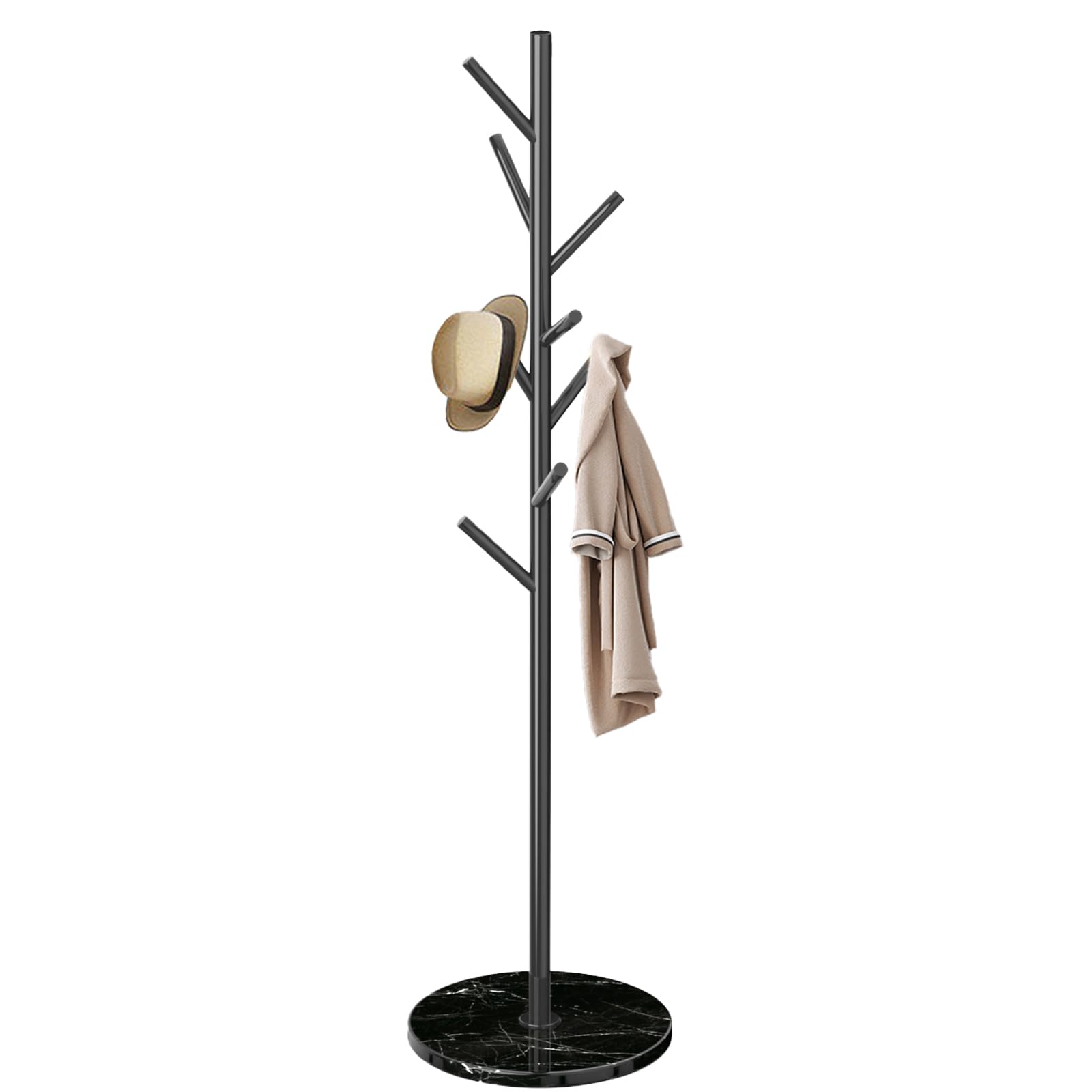 Oirumie Coat Rack With Natural Marble Base
