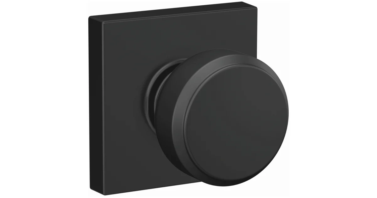 Schlage F10bwe622col Bowery Passage Door Knob Set With Collins Trim