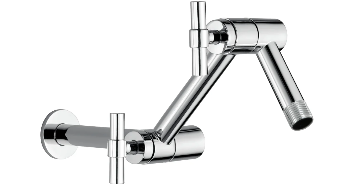 Brizo Rp81434pc Essential 16" Jointed Wall Mounted Shower Arm With Flange