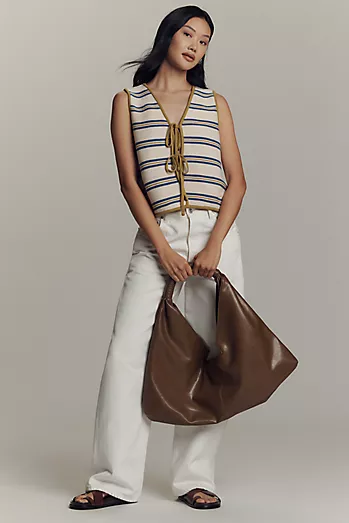 Xl Slouchy Faux Leather Bag