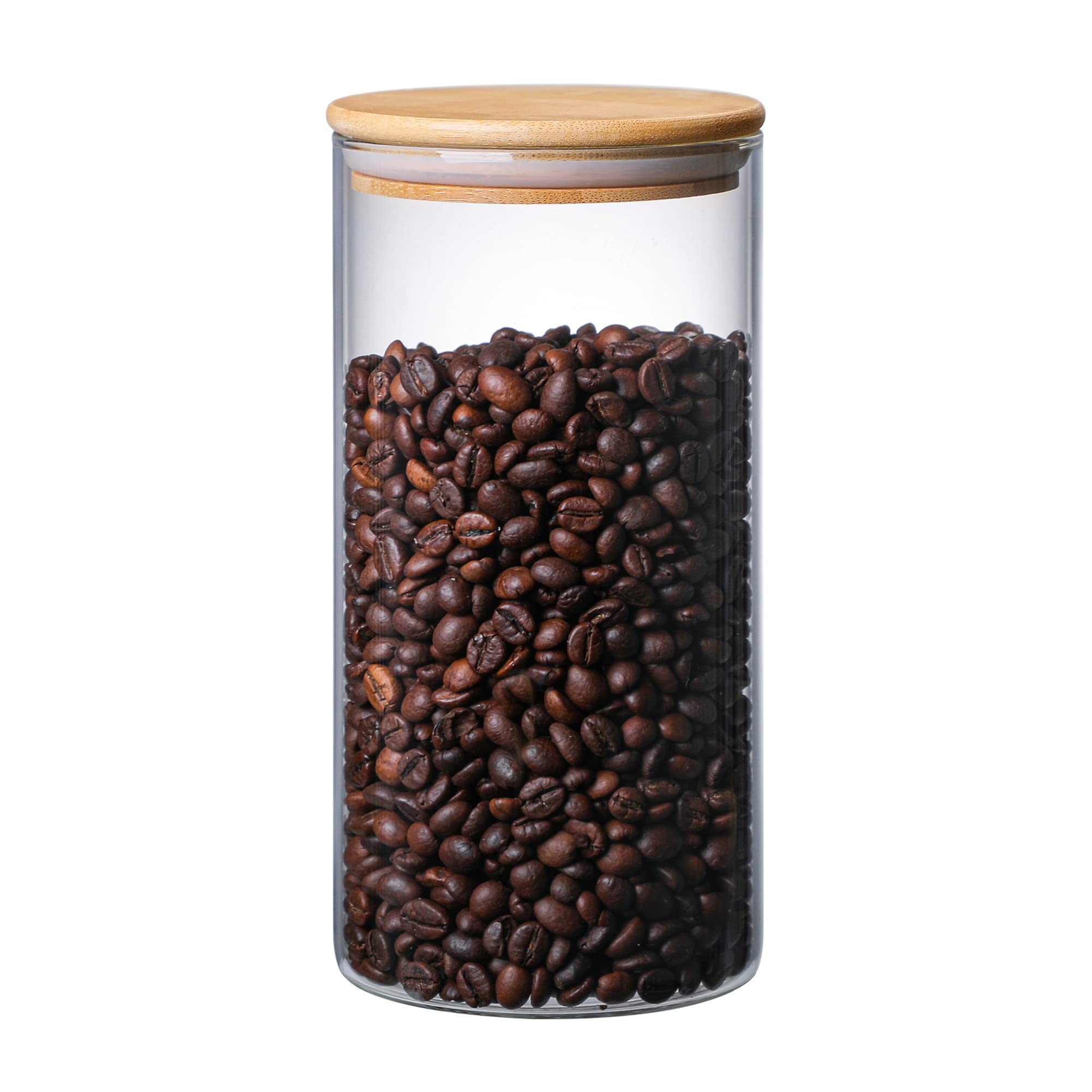 Glass Storage Container With Wood Lid
