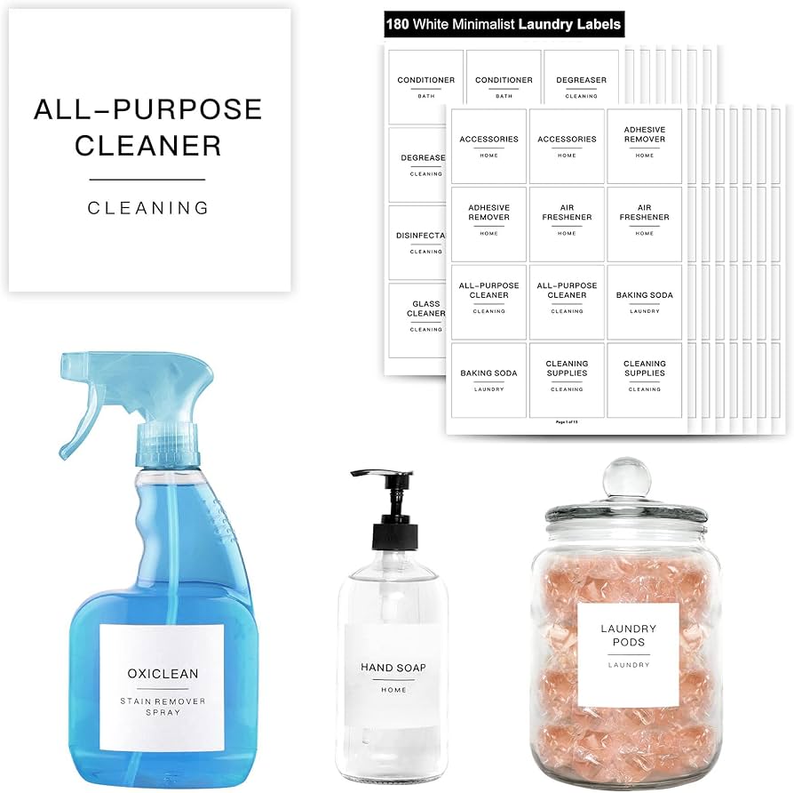 180 Minimalist Laundry Labels For Jars