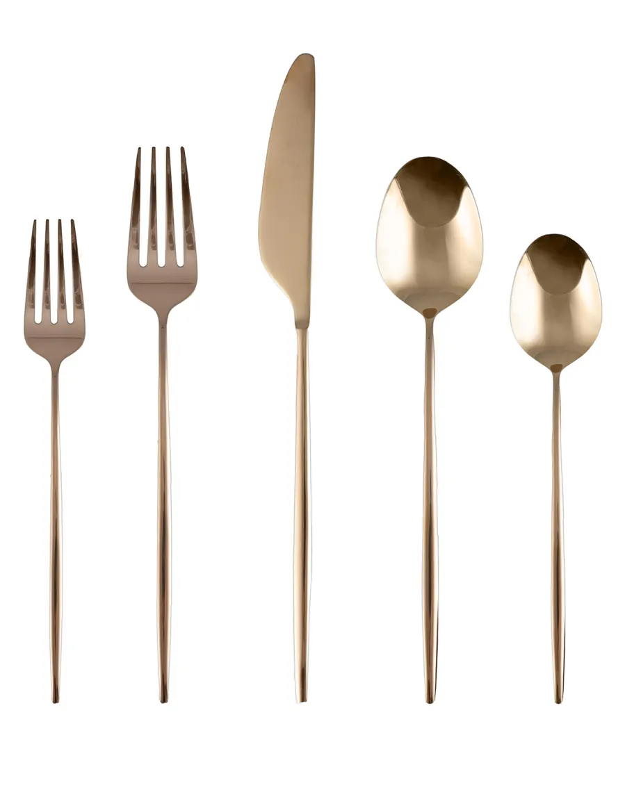 Cambridge Gaze Copper Mirror 20-piece Flatware Set, Service For 4