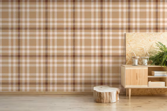Farmhouse Neutral Traditional Plaid