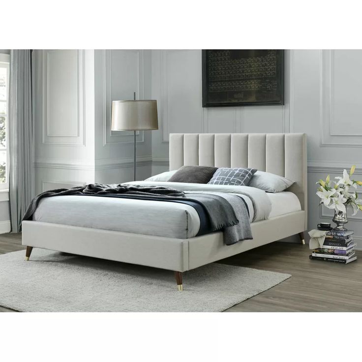 Mercer41 Queen Upholstered Platform Bed With Headboard