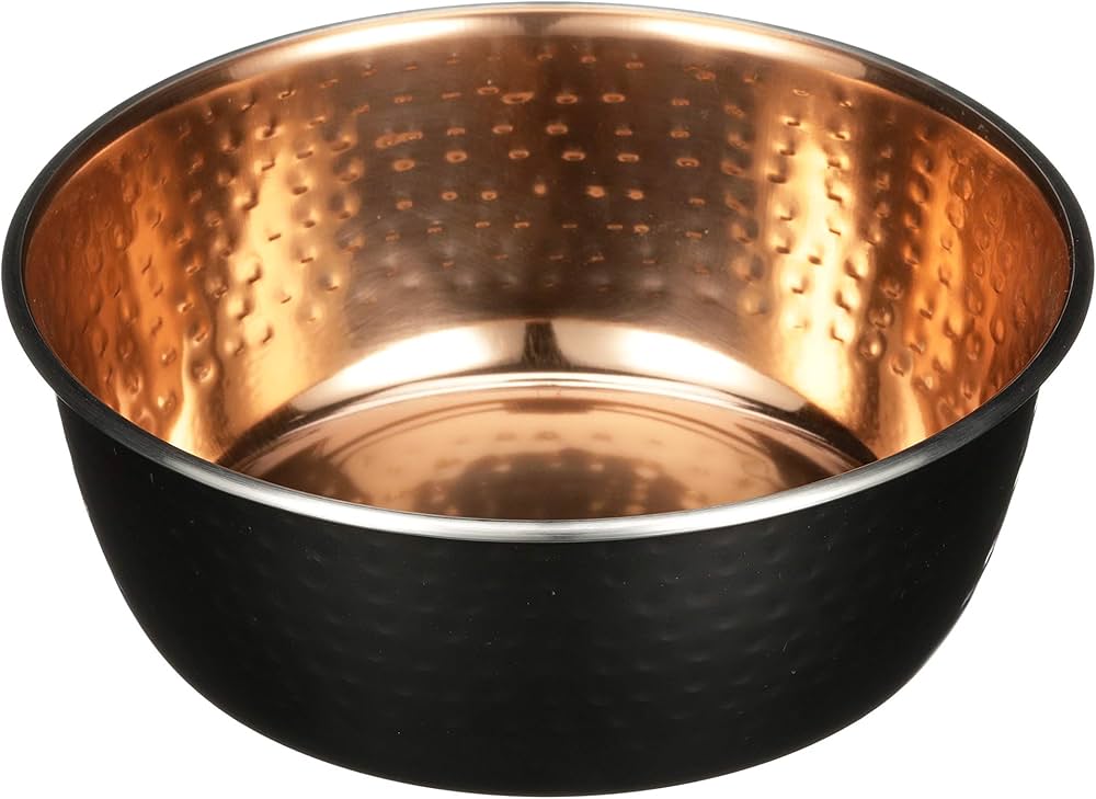 Pet Supplies : Neater Pet Brands Hammered Decorative Designer Bowls - Luxury Style Premium Dog And Cat Dishes (large