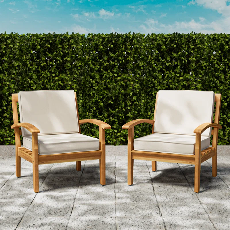 Red Barrel Studio Laurent Acacia Outdoor Lounge Chair