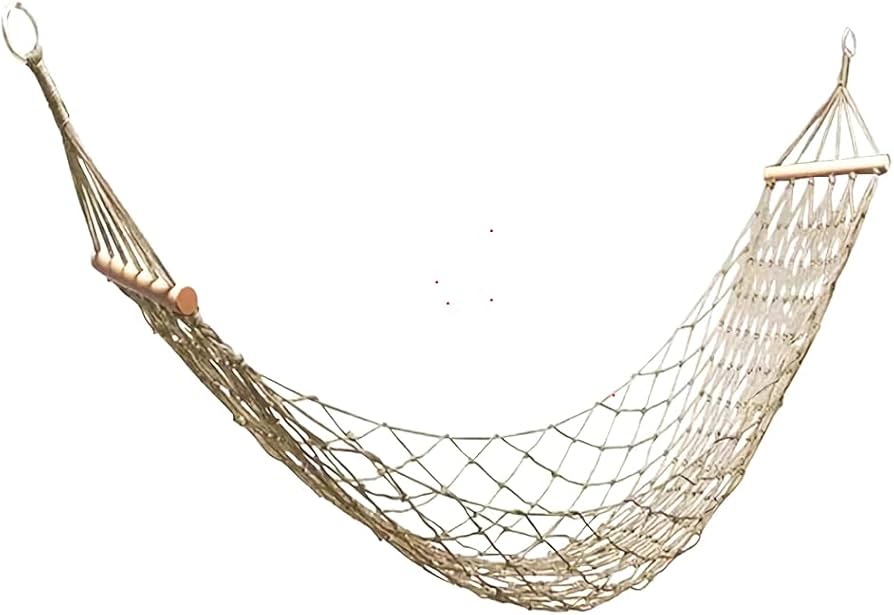 Cotton Rope Hammocks With Wood Spreader