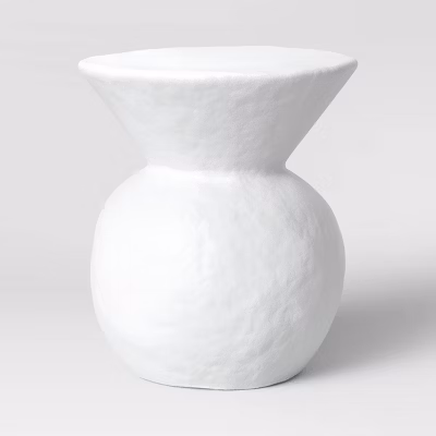 Severna Ceramic Accent Table White - Threshold™: Modern Bell-shaped, No Assembly Required