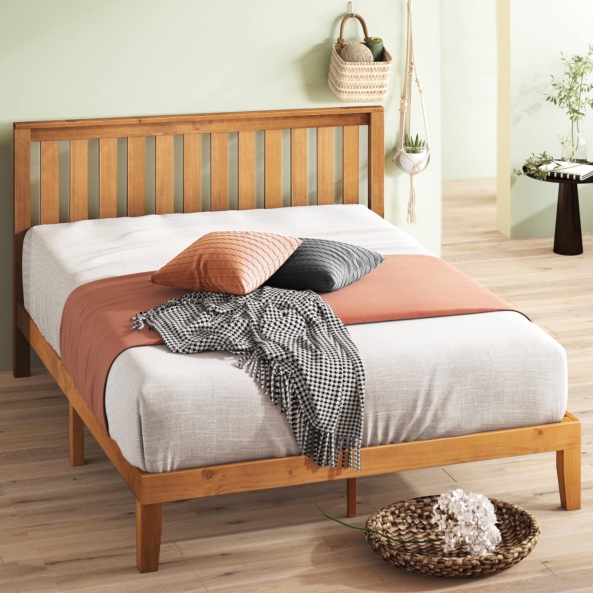 Zinus Alexia Wood Platform Bed Frame With Headboard