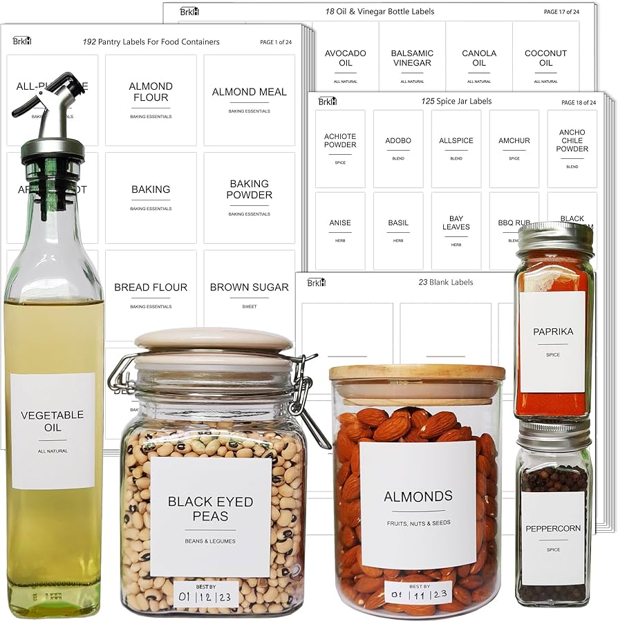 403 Pcs Kitchen Pantry Labels For Food Containers