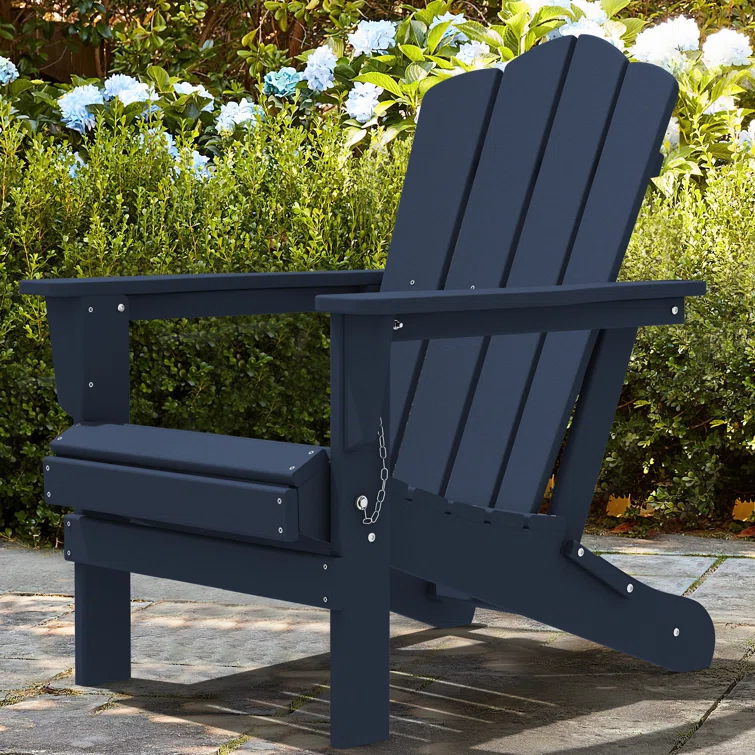 Rosecliff Heights Moncrief 2 Person Plastic Folding Adirondack Chair With Table