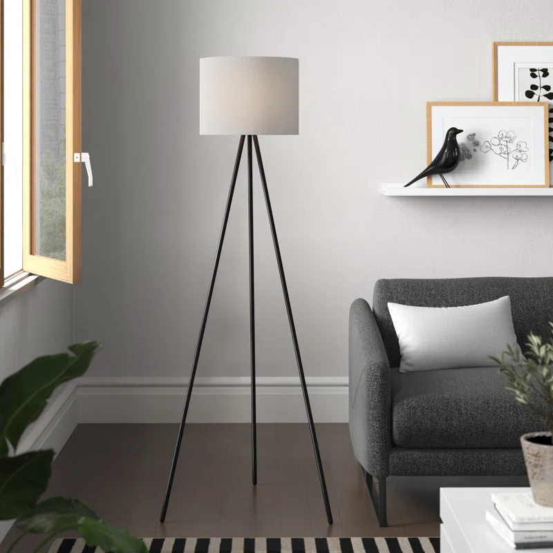 Ebern Designs Metal Tripod Lamp